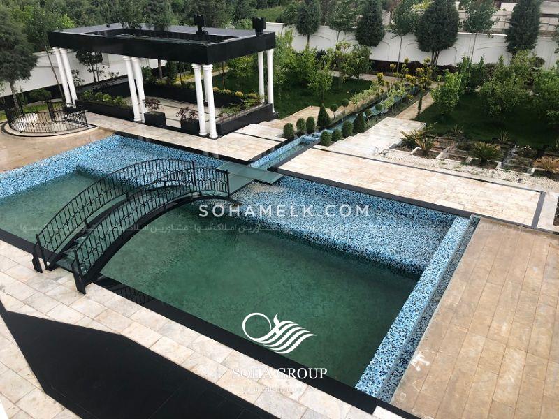 2200 متر باغ عمارت لاکچری و لوکس در شهرک ویلایی برند