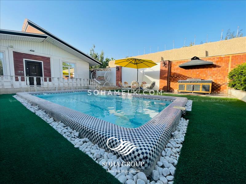 رهن واجاره سالانه  باغ ویلای لوکس و نقلی در دهکده ویلایی کردزار شهریار 