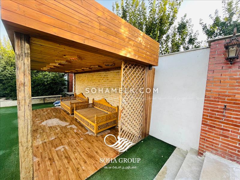 رهن واجاره سالانه  باغ ویلای لوکس و نقلی در دهکده ویلایی کردزار شهریار 