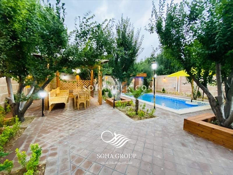 فروش زیباترین باغ ویلای نقلی دهکده ویلای کردزار شهریار