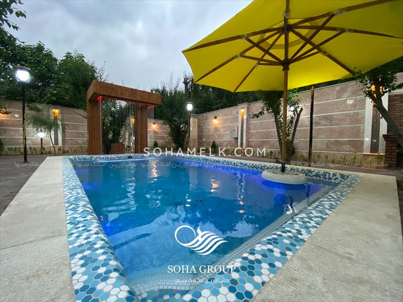 فروش زیباترین باغ ویلای نقلی دهکده ویلای کردزار شهریار