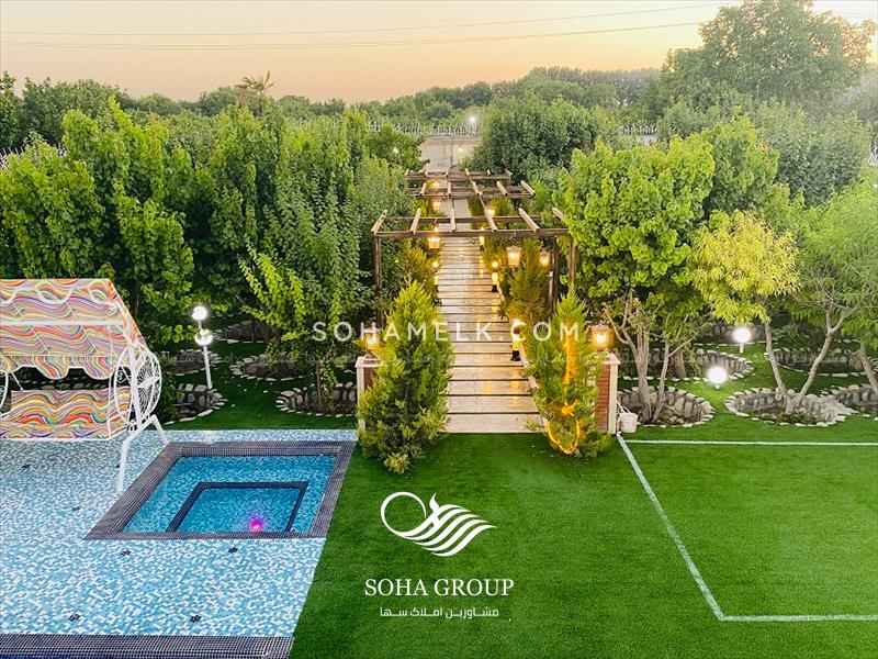 فروش باغ ویلای زیبا در دهکده ویلای کردزار شهریار