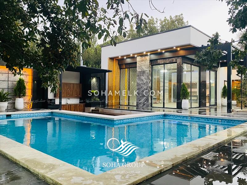 باغ ویلای مدرن و فوق العاده لوکس در دهکده ویلای کردزار شهریار