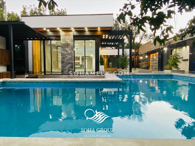 باغ ویلای مدرن و فوق العاده لوکس در دهکده ویلای کردزار شهریار