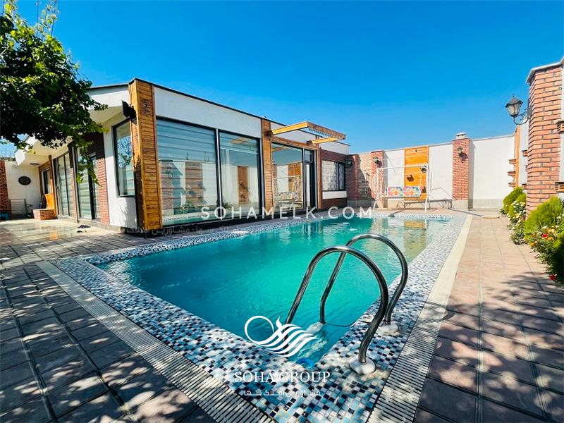 رهن و اجاره سالانه 1000 متر باغ ویلای لوکس و مدرن در کردزار شهریار 