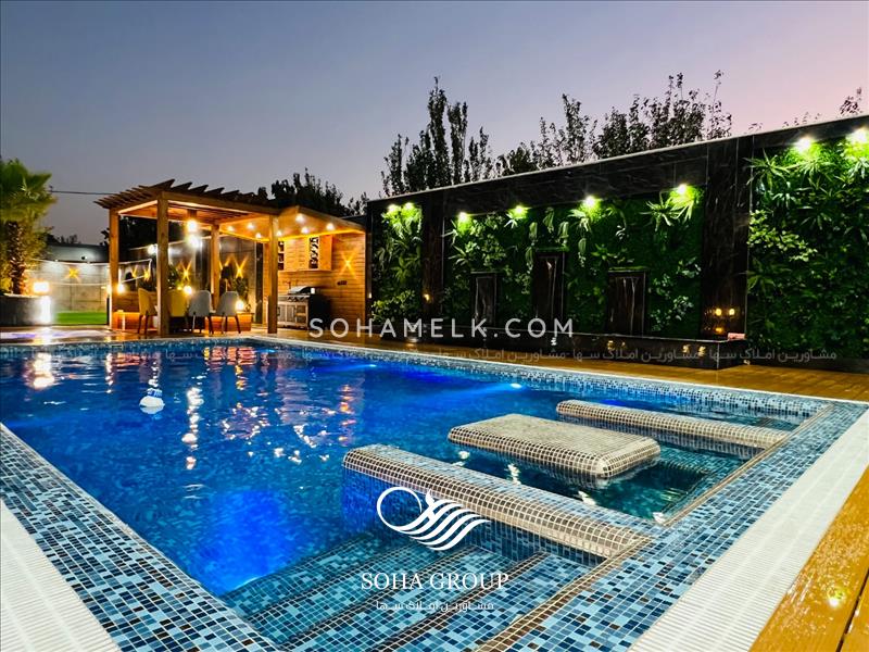 1100متر باغ ویلا لاکچری و مدرن در دهکده ویلایی کردزار