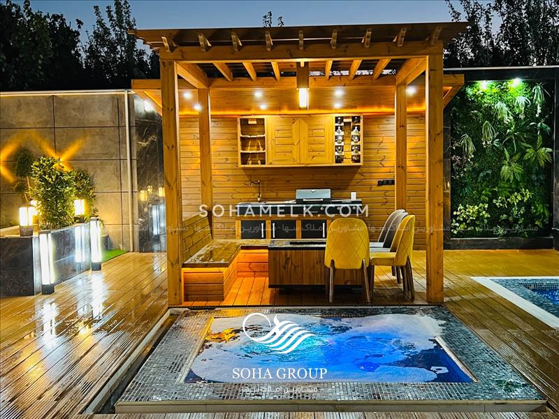 1100متر باغ ویلا لاکچری و مدرن در دهکده ویلایی کردزار
