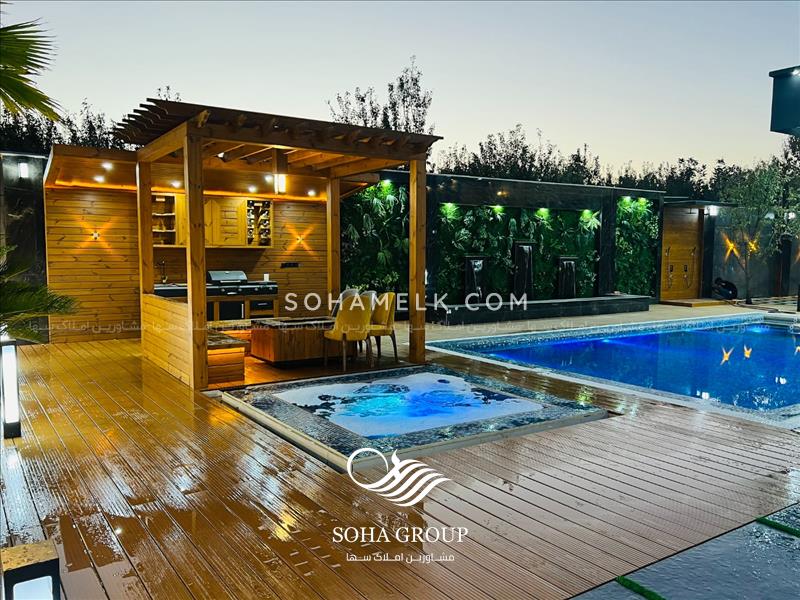 1100متر باغ ویلا لاکچری و مدرن در دهکده ویلایی کردزار