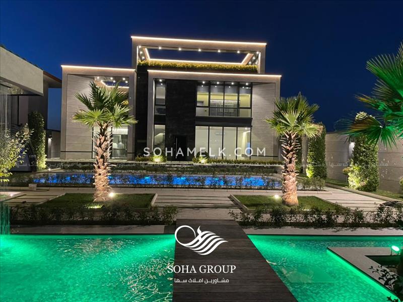 1000متر باغ ویلا با طراحی فوق العاده زیبا و مدرن درشهرک زعفرانیه  کردان کرج