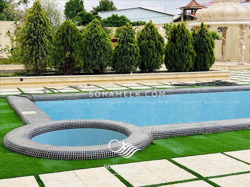 1200متر باغ ویلا کلاسیک و فوق العاده زیبا در دهکده ویلایی کردزار