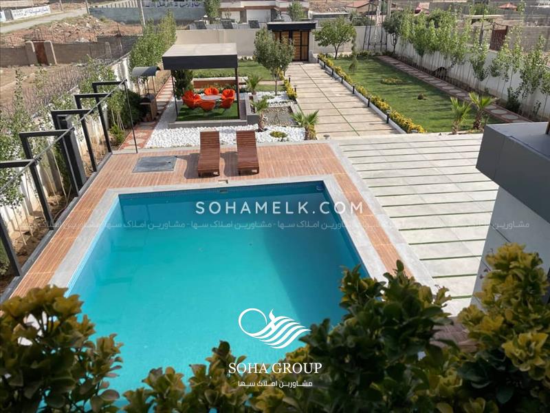 1000 متر باغ ویلا مدرن و لاکچری در شهرک زعفرانیه جنوب کردان کرج
