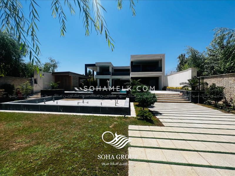 1800 متر باغ ویلا مدرن ولاکچری داخل شهرک ویلایی در صفادشت