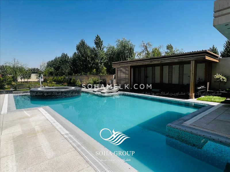 1800 متر باغ ویلا مدرن ولاکچری داخل شهرک ویلایی در صفادشت