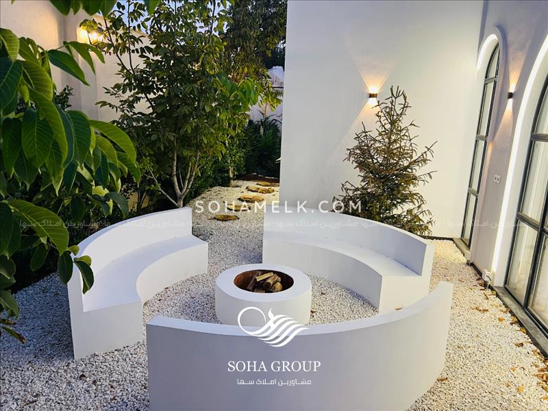 1120 متر باغ ویلا با طراحی  مدرن ارگانیک (بوهو ) و دیدنی در محمدشهرکرج