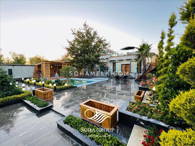 زیباترین باغ ویلای خوشنام با 200 متر روف گاردن 