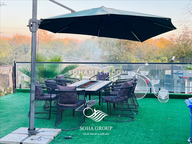 زیباترین باغ ویلای خوشنام با 200 متر روف گاردن 