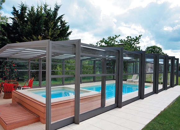 انواع پوشش برای استخر باغ ویلا	